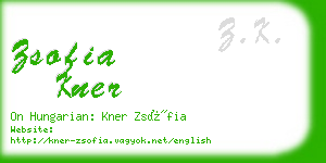 zsofia kner business card